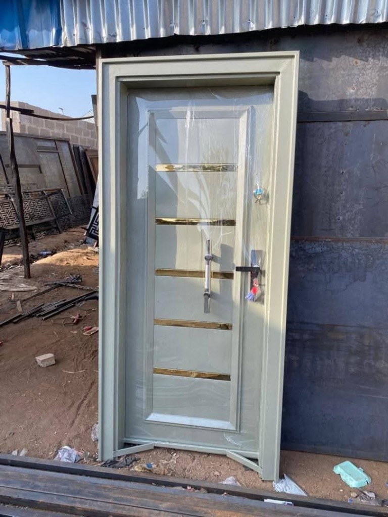 Door design with gold accents